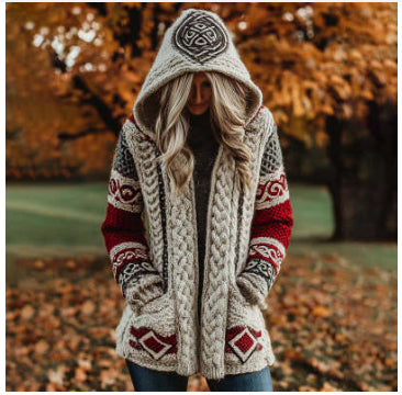 Women's Skin-friendly, Anti-pilling Knitted Cardigan With A Round Neckline, Loose Fit, And Long Length