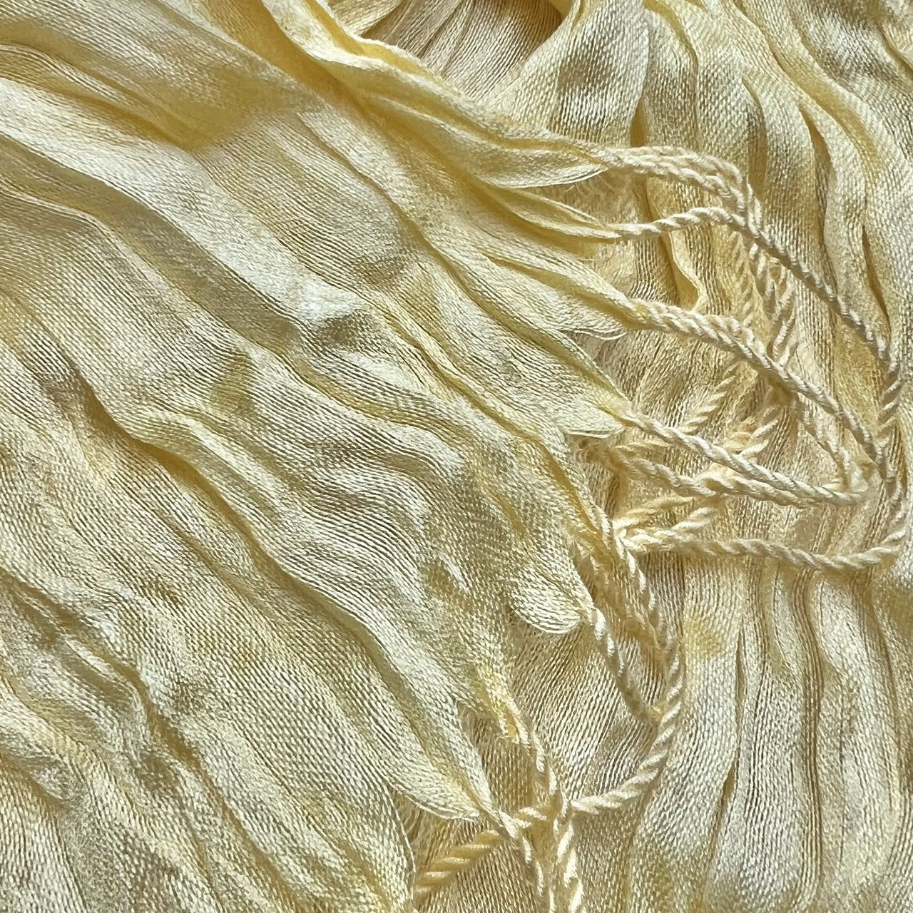 Sunshine Yellow Crinkle Blend Scarf,Beach Vacation Essential,vacation,daily Life,evening Party,Office Appropriate Subtlety For Women Men