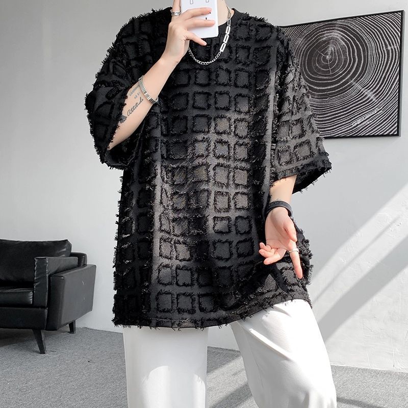 T-shirt homme style tendance haut de gamme à manches courtes