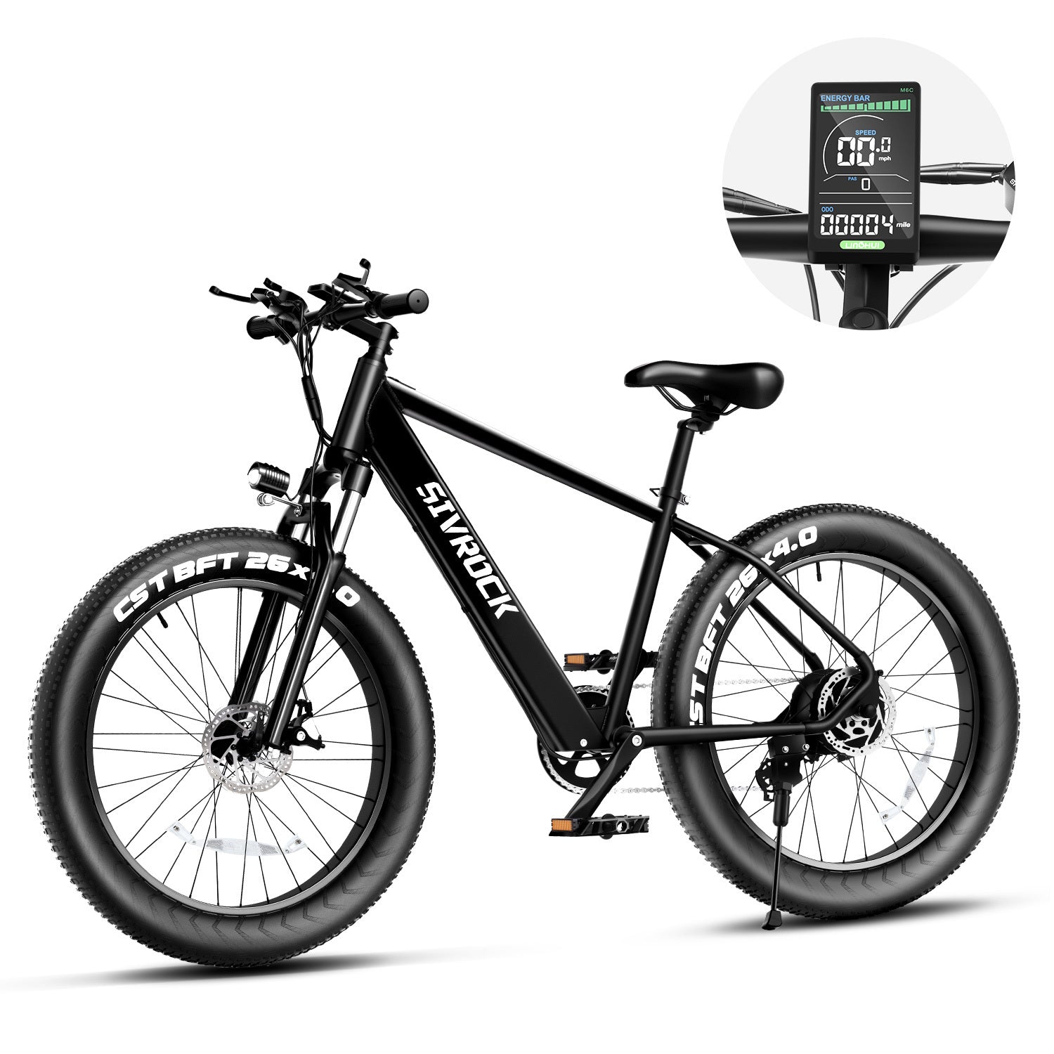 Vélo électrique professionnel pour adultes, VTT électrique à gros pneus 26 x 4 pouces, moteur 1000 W 48 V 15 Ah pour randonnées, excursions et trajets quotidiens, certifié UL et GCC