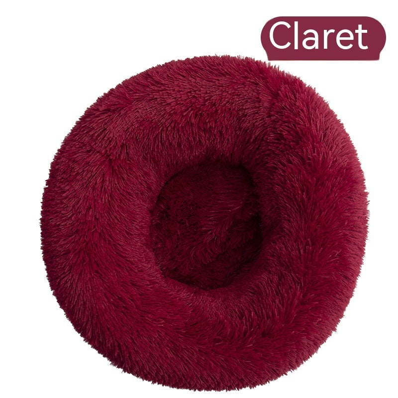 Niche ronde en peluche amovible et lavable