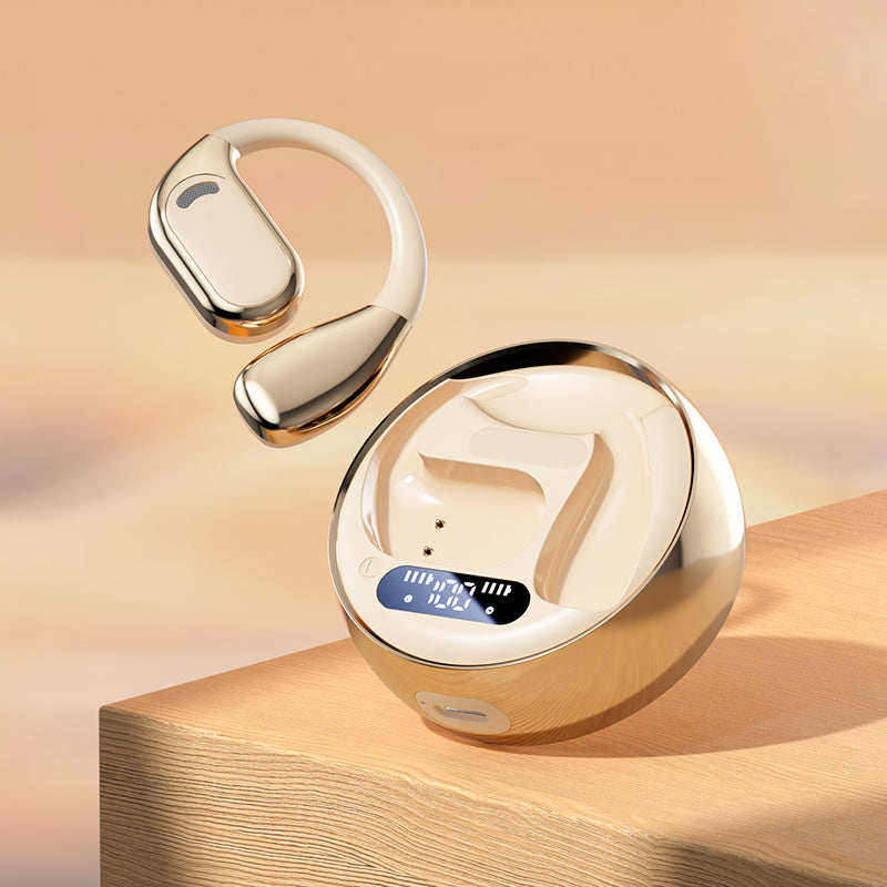 Fall Open - Ear Weireless Earphone, Lightweight Earphone With Charging Case, Noice Cancelling Bluetooth - CompatibleStereo Earbuds For Sports, Gaming, Calling, Busines