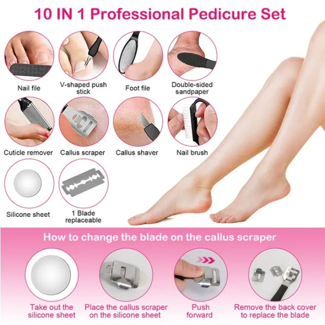 17Pcs Electric Foot Callus Remover