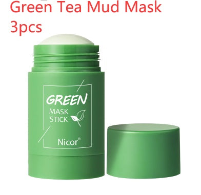 Masque purifiant au thé vert, stick d'argile, contrôle du sébum, anti-acné, éclaircissant, masque aux algues, soin de la peau