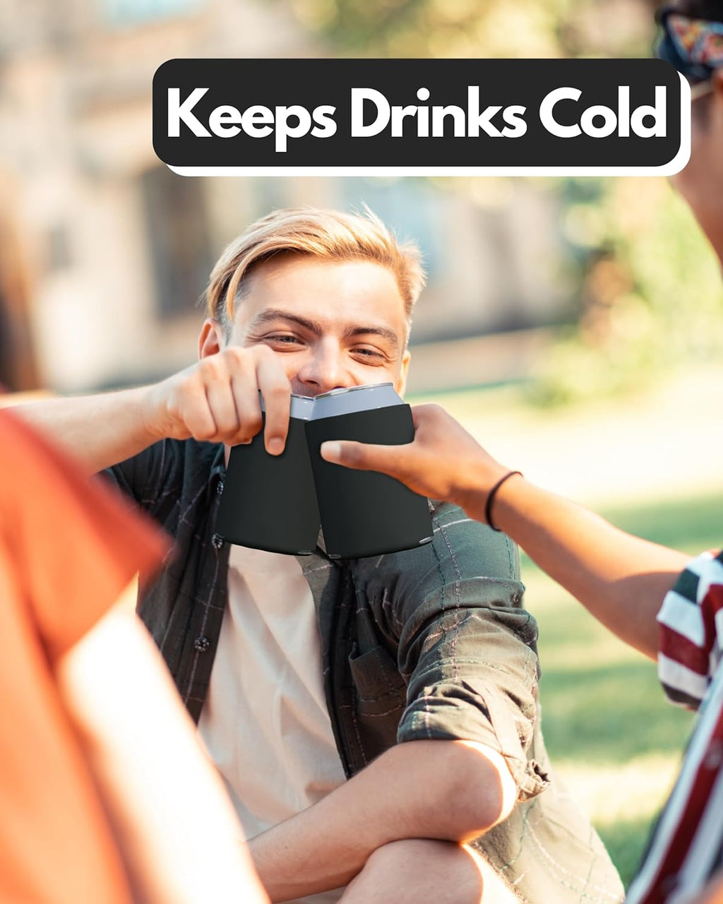 25 Pack Charcoal Blank Can Cooler Sleeves, Customizable Bulk Insulated Foam for Beer, Collapsible Plain Drink Holder, Cold Soda Insulator, 12Oz Regular, 16Oz Tall Cans