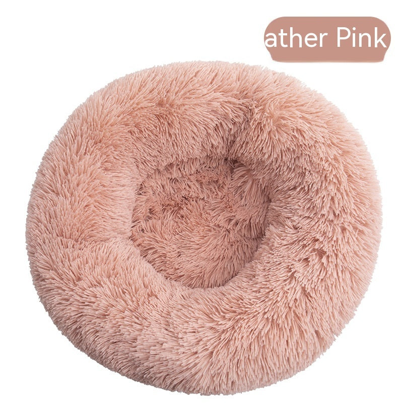Niche ronde en peluche amovible et lavable