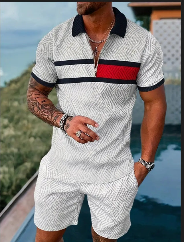Polo Shirt Sports Short Sleeve Shorts Suit For Men