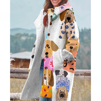 New Cardigan With Buttoned Lapel Striped Cardigan Hoodie