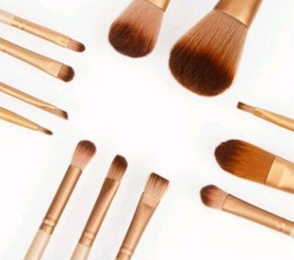 12 ensembles de pinceaux de maquillage, boîte en fer, outils de maquillage