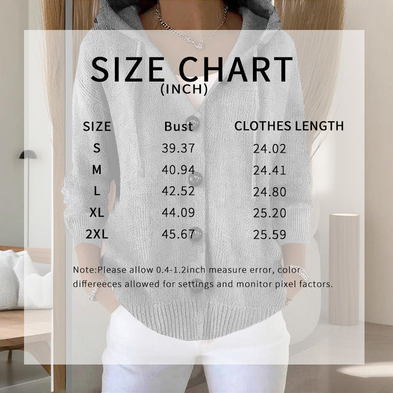 Women's Button Down Hoodie Cardigan, Long Sleeve Open Front Sweater Coat For Fall Winter