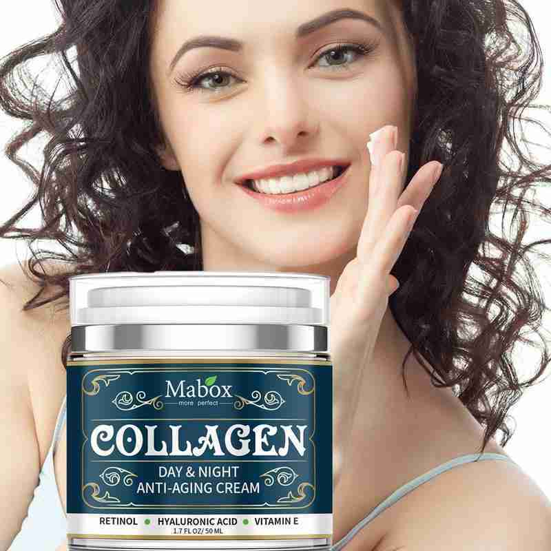 Crème hydratante au collagène pour le visage - Soin anti-âge - Soin anti-rides