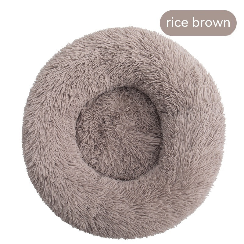 Niche ronde en peluche amovible et lavable