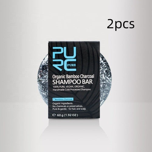 Shampoing artisanal au savon et au charbon de bambou