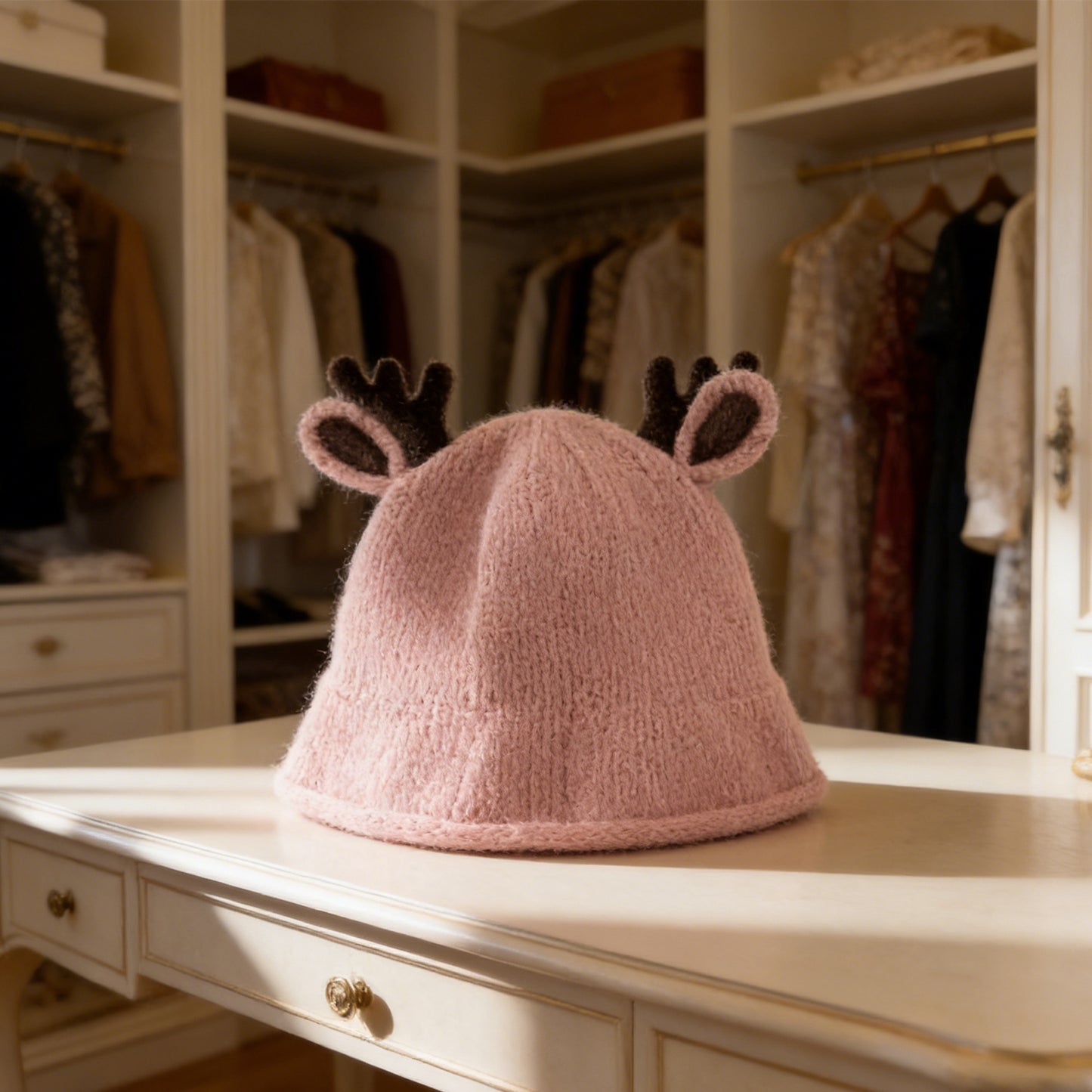 Antler Kids Bucket Hat-Pink 4969