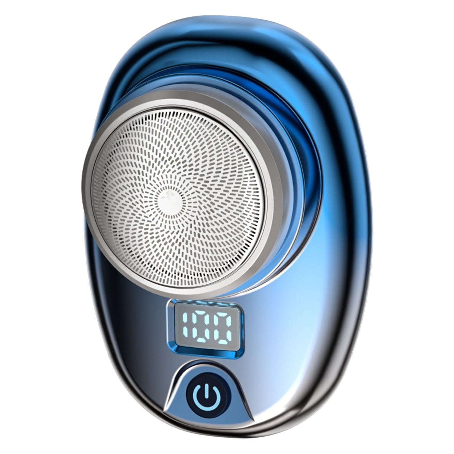 Gold-Blue-Black Color Options 1Pc Portable Electric Shaver With LED Digital Display Type-C Rechargeable Electric Razor For Men Electric Beard Trimmer For Home Office Travel Car