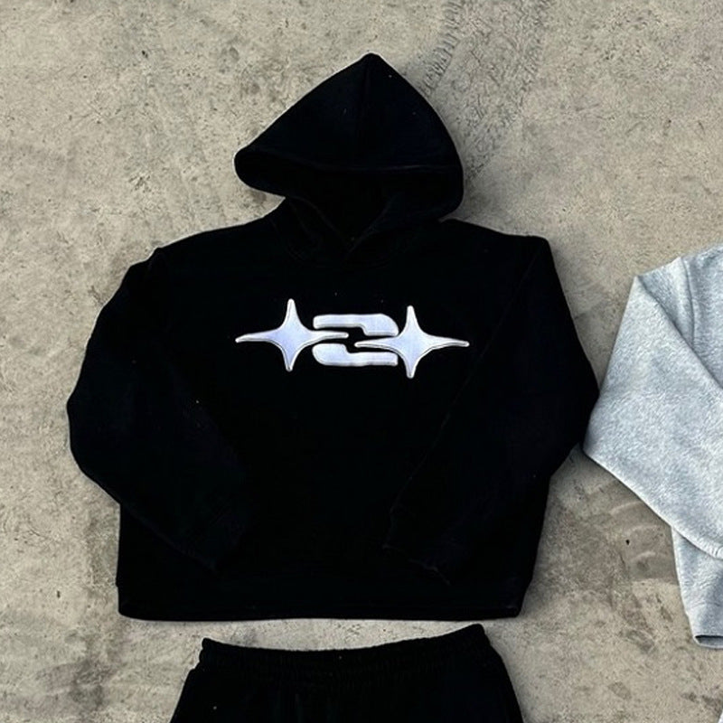 Autumn And Winter Casual Retro Hip-hop Sportswear Fashionable Hoodie