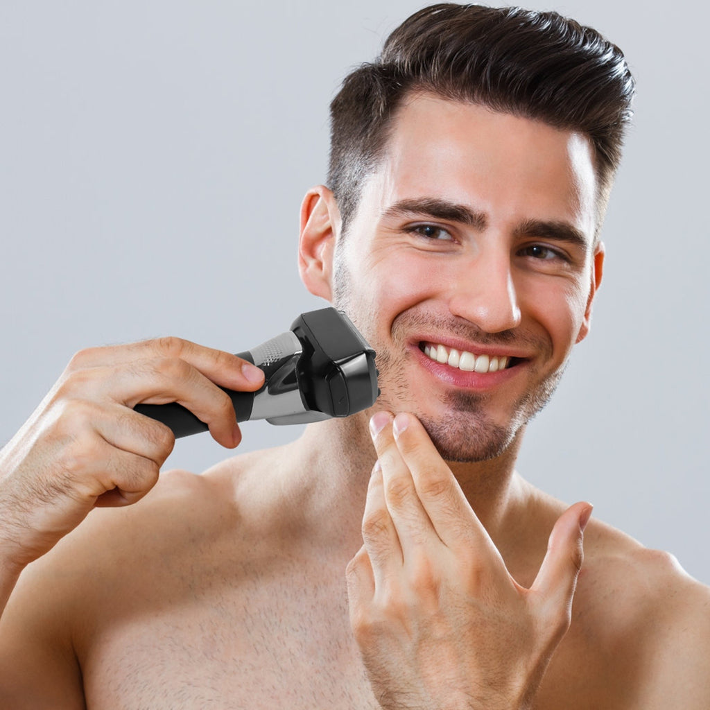 Electric Foil Face Shaver 5-Blade Electric Razor For Men Wet & Dry Jawline Beard Trimmer Precision Sideburn Shavers IPX6 Waterproof With LED Display Cleaning Brushes