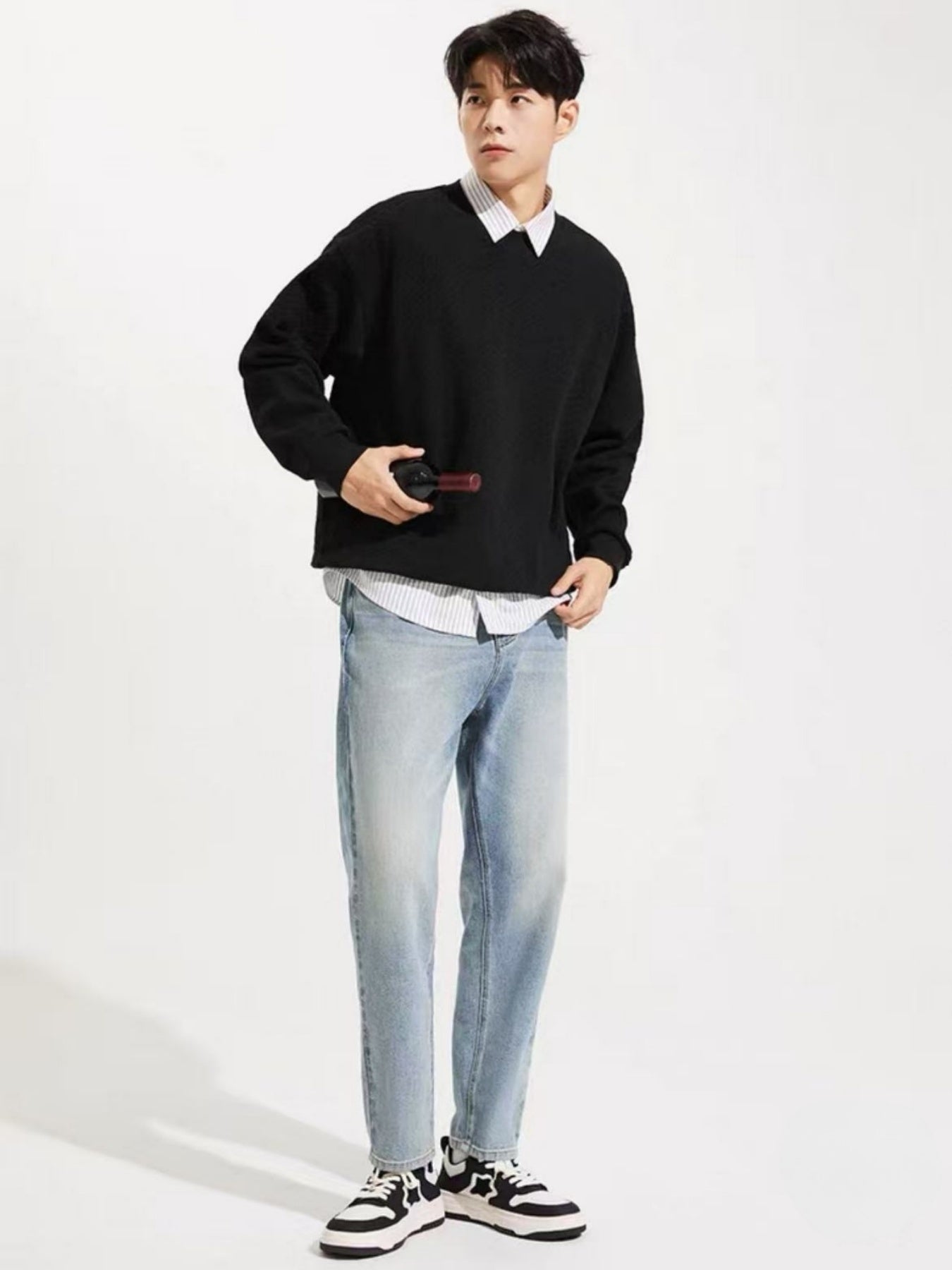 Export Quality English European And American Sizes Jacquard Round Neck Hoodie For Men And Women