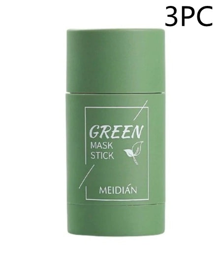 Masque purifiant au thé vert, stick d'argile, contrôle du sébum, anti-acné, éclaircissant, masque aux algues, soin de la peau