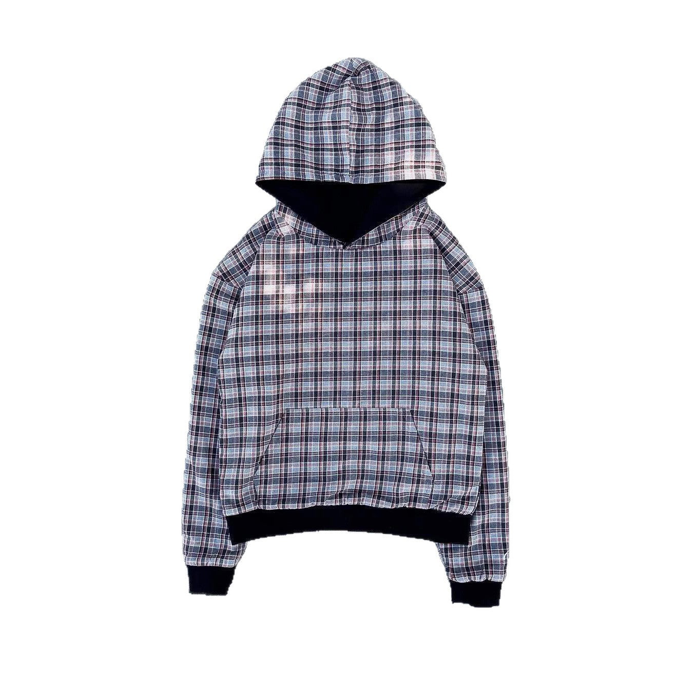 Hip Hop Double-sided Retro Plaid Casual Sweater